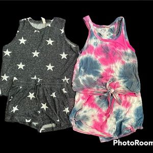 two girls tank sets T2Love and Fornia